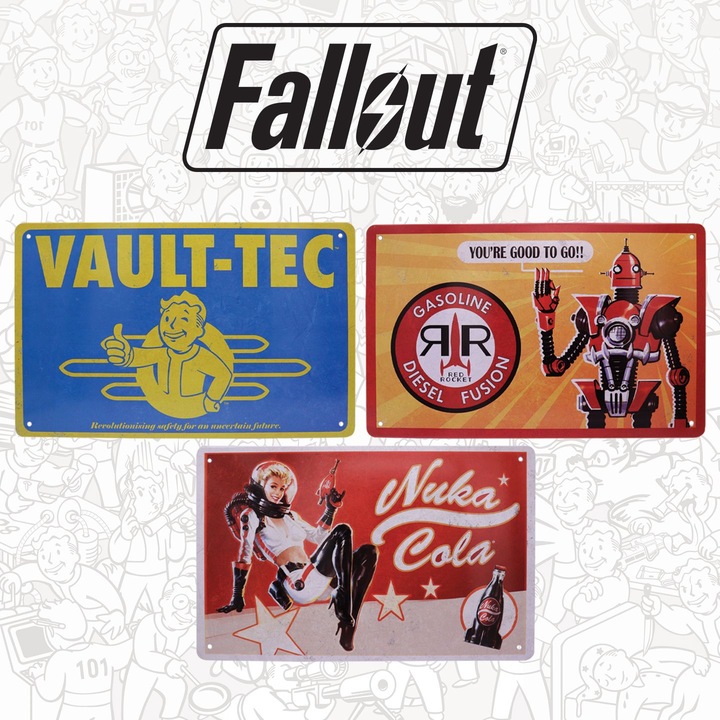 Actual product image Fanattik Fallout Set de 3 panneau métal Brands