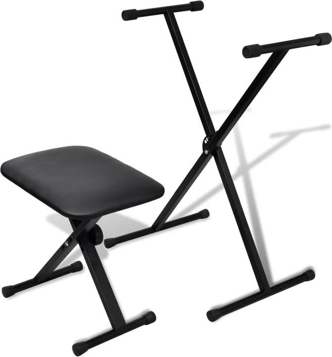 VidaXL Supporto e sgabello per tastiera (Tastiera)