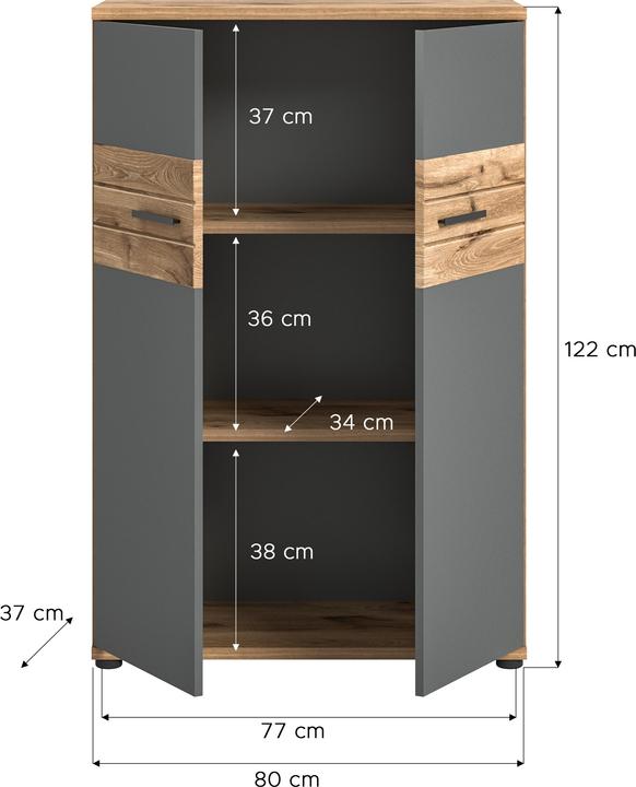 Produktbild Xonox Home Büroschrank Mason (80 x 37 x 122 cm)