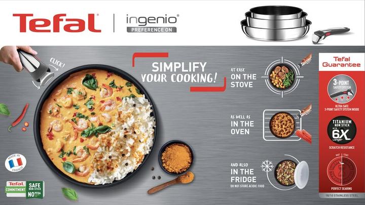 Actual product image Tefal Ingenio Preference On (28 cm, Pan set + pot set, Stainless steel)