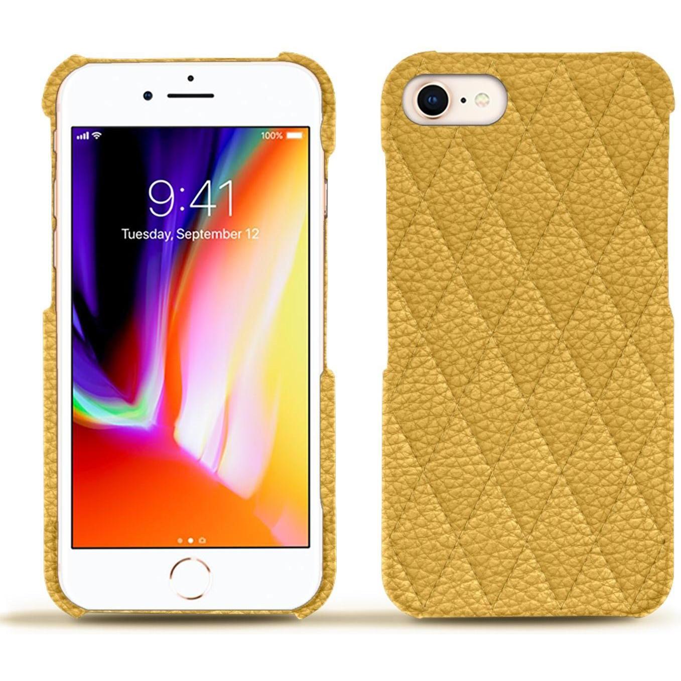 Noreve Lederschutzhülle (Apple iPhone 8), Smartphone Hülle, Orange