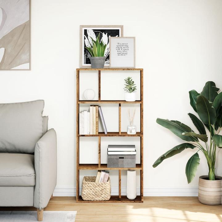 Produktbild VidaXL Bücherregal Raumteiler Standregal Aktenregal Büroregal Altholz-Optik (60 x 20 x 120 cm)