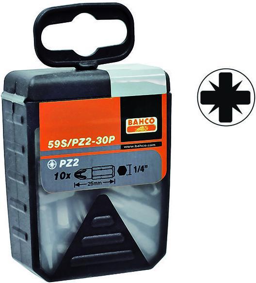 Produktbild Bahco 1/4" Standard Schraubendreher Bits für PH2-Phillips-Schrauben 25 mm - 30 Stk/Kunststoffbox
