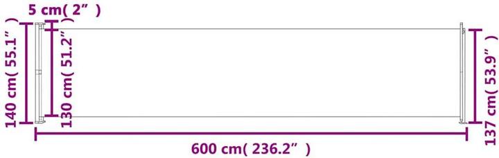 Produktbild vidaXL Seitenmarkise (6 m)