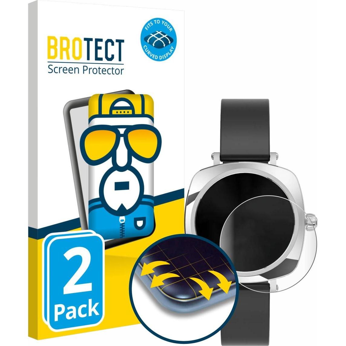 BROTECT Full-Screen Protection, Film de protection pour smartwatch, Transparent