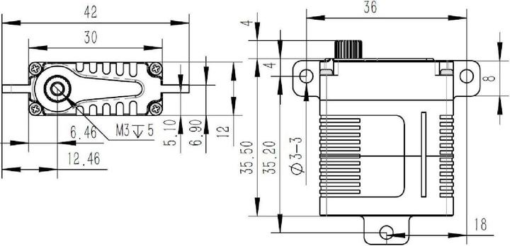 Image du produit KST Servo de surface A12-T 20.4 kg Digital HV