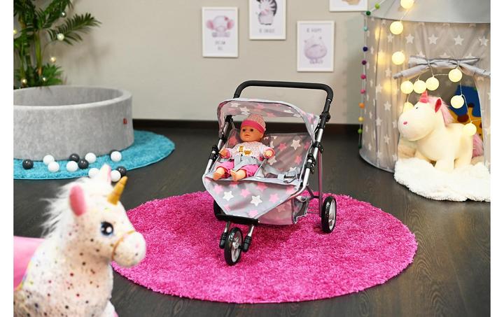 Image du produit Knorrtoys Zwillingspuppenwagen Duo - "star grey pink"
