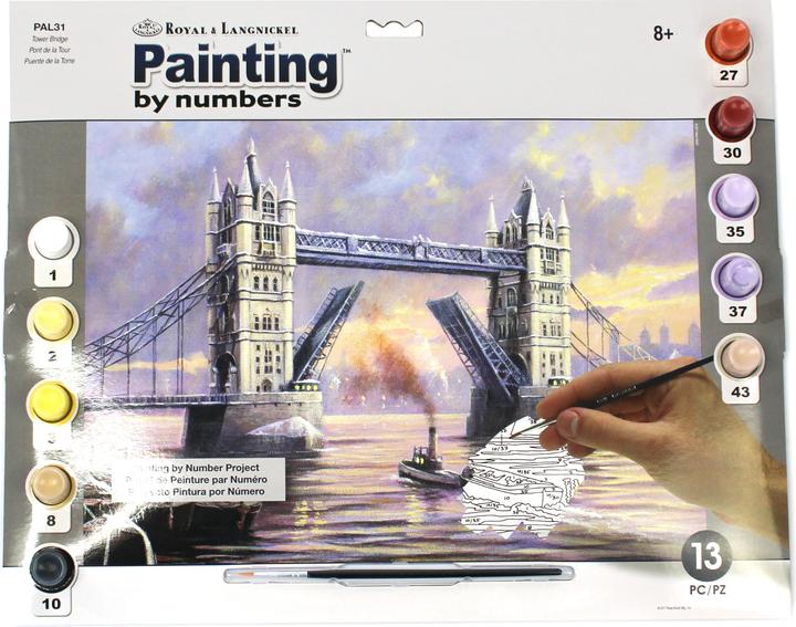 Produktbild Magni Malen nach Zahlen - Profi "Tower Bridge", DIY-Bild ca. 40 x 32,5 cm, inkl. 7