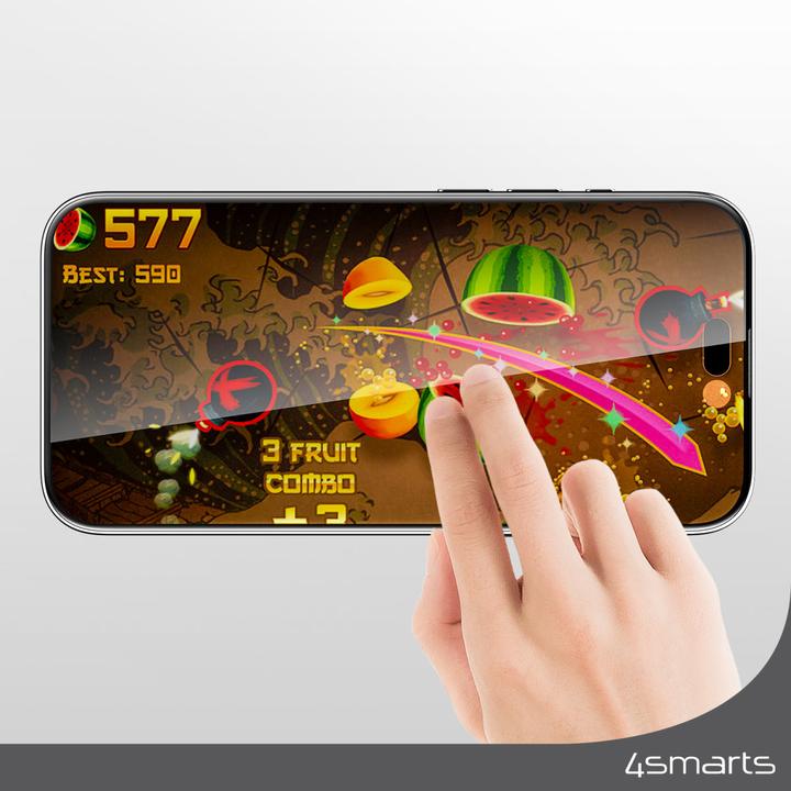 Actual product image 4smarts Second Glass Privacy with mounting frame for Apple iPhone 15 (1 Piece, Apple iPhone 15)