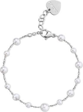 Immagine prodotto Sagapo S'Agapo Bracciale da donna in acciaio con perle artificiali Wisdom Swi17 (Acciaio)