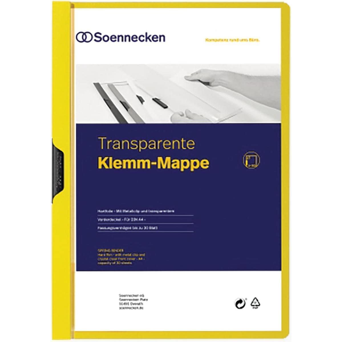 Soennecken, Mappe, Klemmmappe Verwendung für Papierformat: DIN A4 Werkstoff: Hartfolie (A4, 1 x)