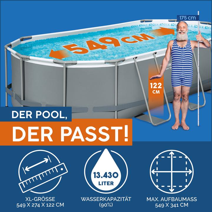 Actual product image Bestway Oval Frame Pool Set (549 x 274 x 122 cm)