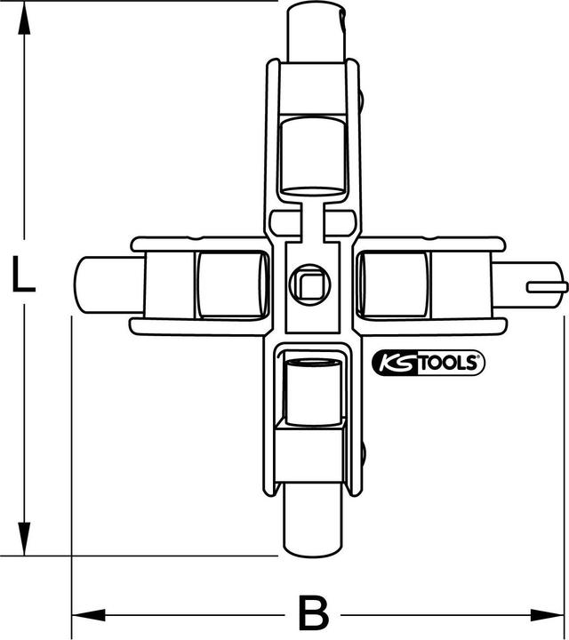 Produktbild KS Tools Universal-Schaltschrankschlüssel Elektro
