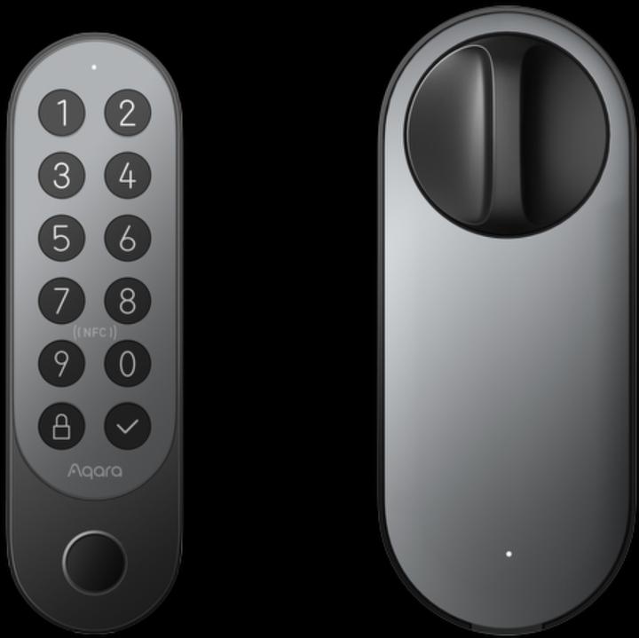 Actual product image Aqara Smart Lock U200 Black, EL-D02E (Fingerprint, Electronic numerical code, Key, Smartphone, Key card, Bluetooth)
