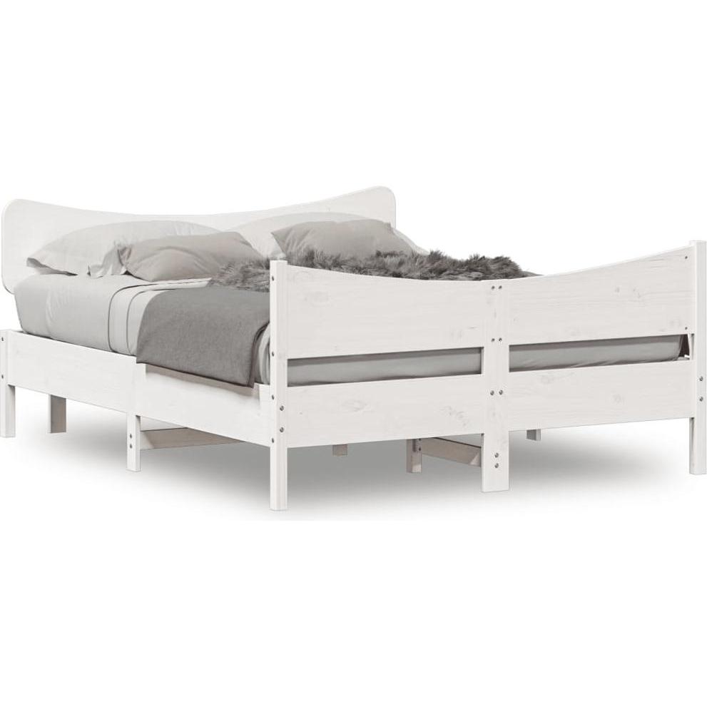 VidaXL, Bett, Bett mit Kopfteil Kiefer (140 x 200 cm)