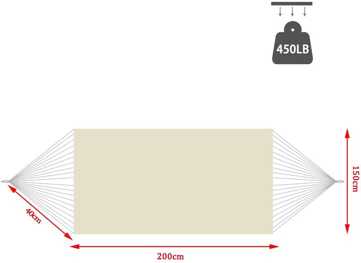 Produktbild Yaersi Doppelte Boho-Makramee-Hängematte (204 kg)