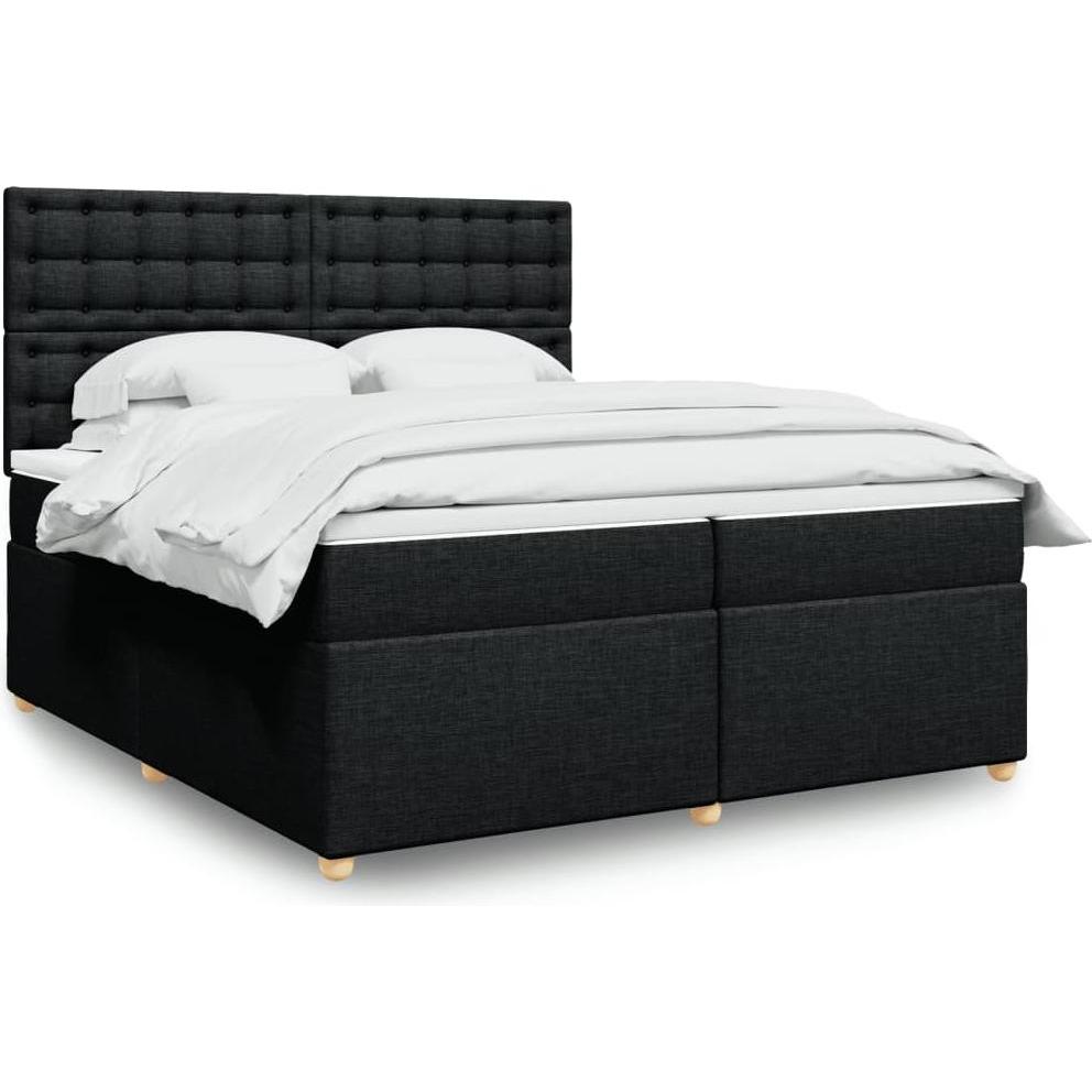 VidaXL, Bett, Bo x springbett mit Matratze 200 x 200 cm Stoff (200 x 200 cm)