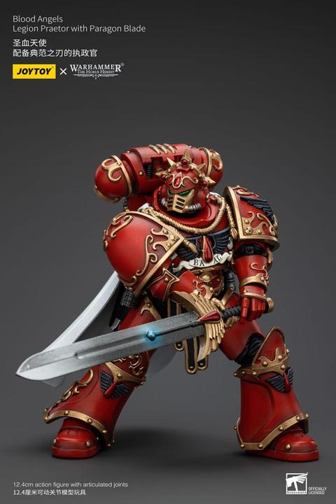 Actual product image Joy Toy Warhammer The Horus Heresy action figure 1/18 Blood Angels Legion Praetor with Paragon Blade 13 cm