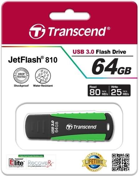 Actual product image Transcend JetFlash 810 (64 GB, USB-A, USB 3.0)