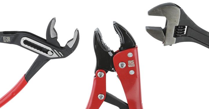 Produktbild RS PRO 3pc Pliers and Adjustable Wrench Set (389 mm)