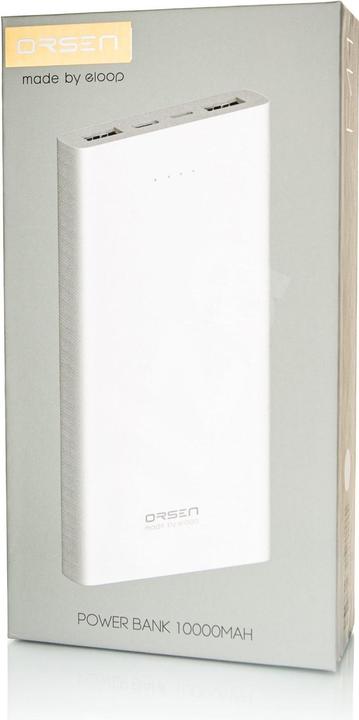 Actual product image Orsen E41 Power Bank 10000mAh baltas (10000 mAh, 37 Wh)
