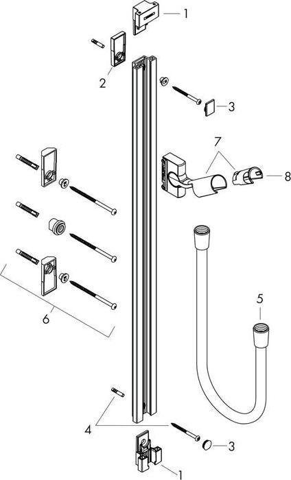 Actual product image hansgrohe Shower rail RAINDANCE UNICA'S