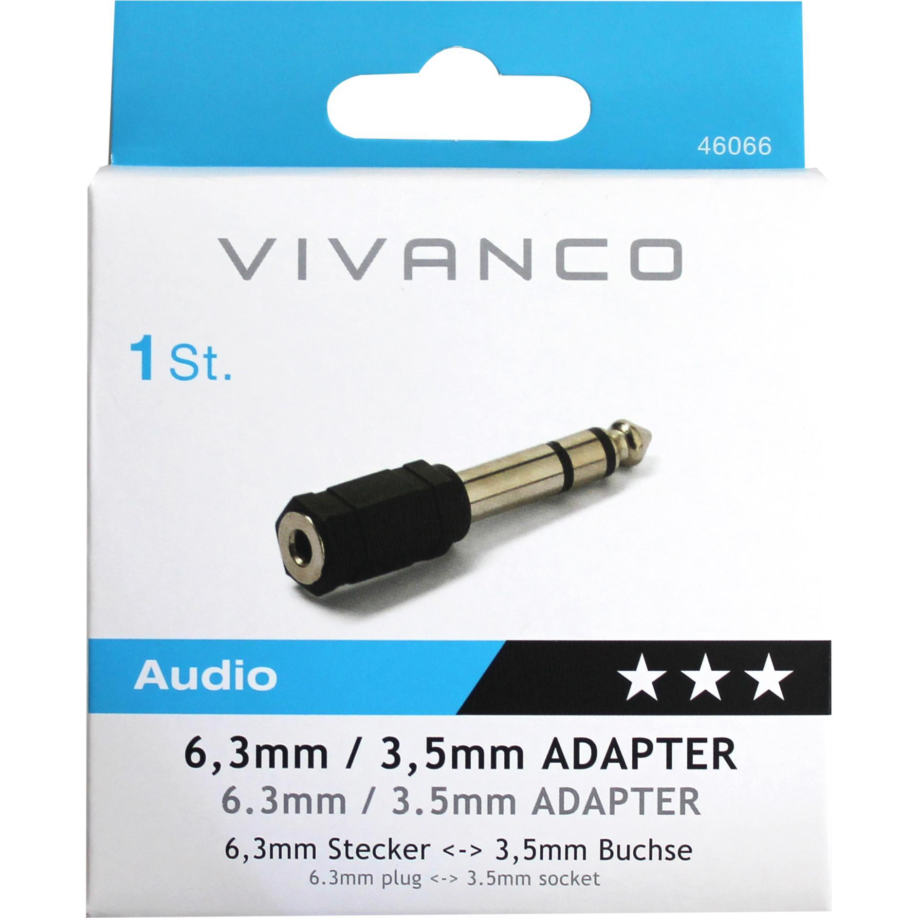 Thumbnail - Vivanco Audioadapter (Klinkenadapter), Audio Adapter, Schwarz