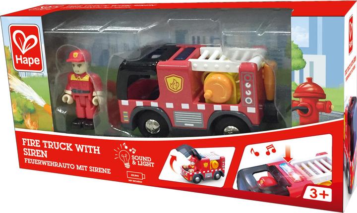 Actual product image Hape Fire engine with siren