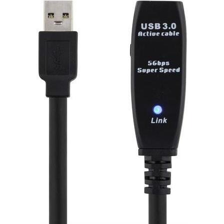 Thumbnail - Deltaco Cable USB 3.0, 5.0m, black (5 m, USB 3.2 Gen 1), USB Kabel
