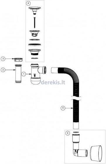 Image du produit Kame Siphon AC1411 (Evier sous plan)