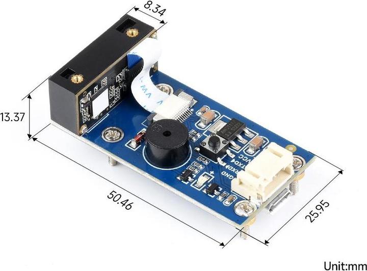 Actual product image WaveShare Barcode QR Code Scanner Module (C)