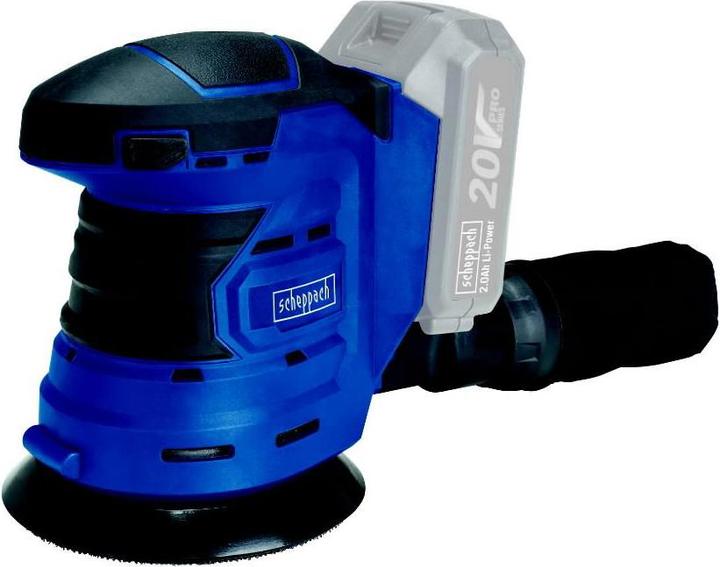 Actual product image Scheppach Core125-20ProS cordless grinder, housing (Eccentric grinder)