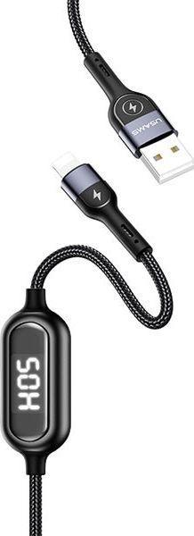 Image du produit Usams USB USB-A Cable - Lightning 1.2m Black (63800-uu) (1.20 m, USB 2.0)