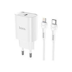 Hoco Charger household N14 Smart Charging PD20W Type-C to Lightning white, USB Kabel