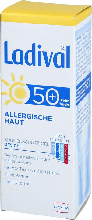 Produktbild Ladival Allergische Haut LSF 50+ Sonnenschutz-Gel, 50 ml Gel (Sonnencreme, SPF 50, 50 ml)