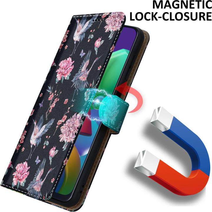 Actual product image Cadorabo Book Cover with Print for Samsung Galaxy M31 (Samsung Galaxy M31)