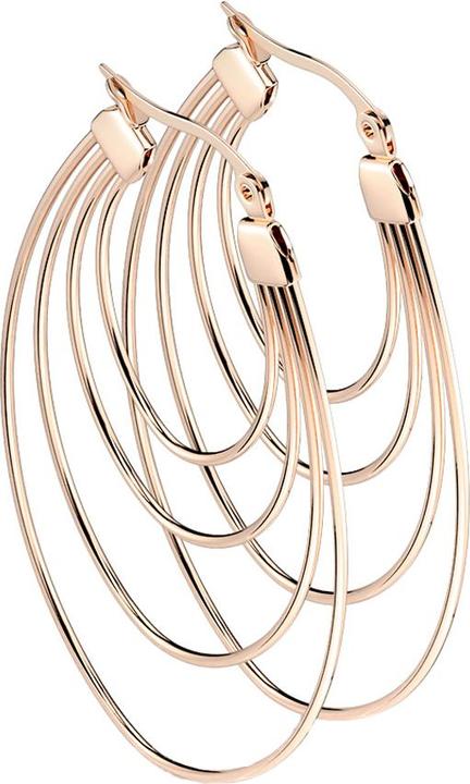 Image du produit Star Piercing Boucle d'oreille or rose quatre ovales (sans laiton, Acier chirurgical 316L)