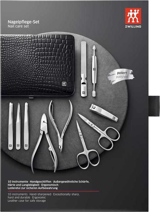 Image du produit Zwilling Set de manucure, 10 pièces, noir