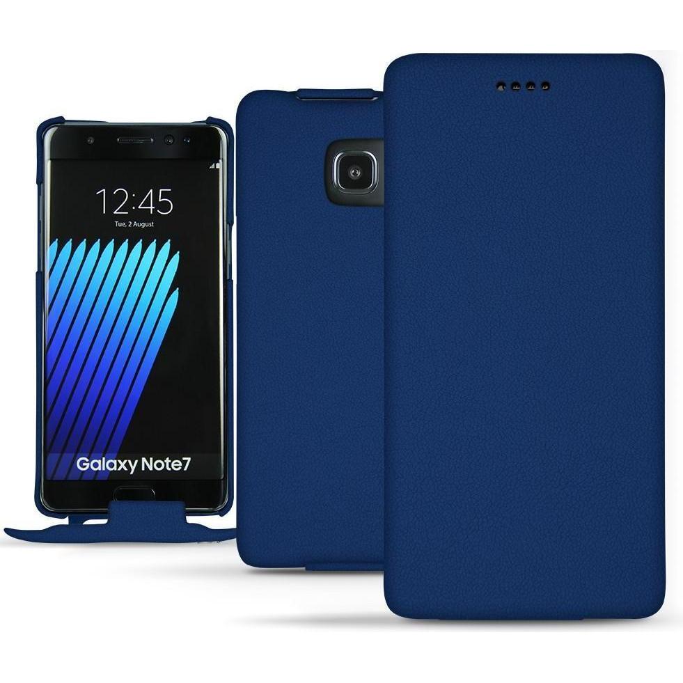Noreve Lederschutzhülle vertikal (Samsung Galaxy Note 7), Smartphone Hülle, Blau