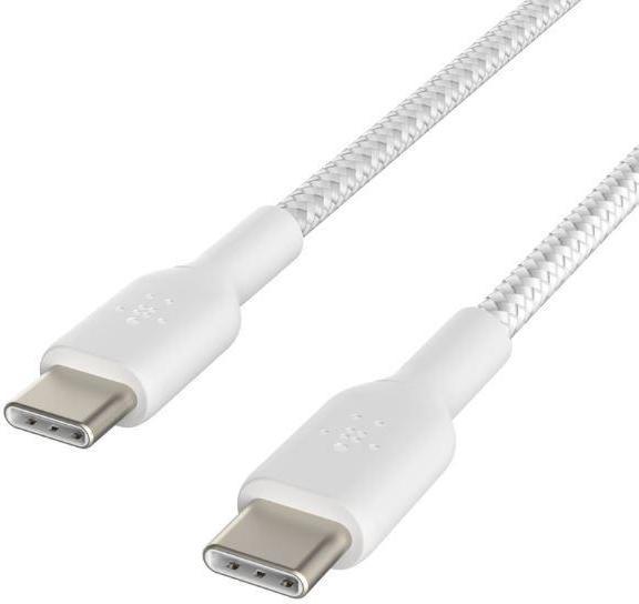Actual product image Belkin BRAIDED USB-C TO USB-C CABLE,1M, Baltas (1 m, USB 3.0)