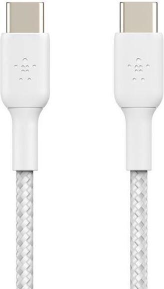 Actual product image Belkin BRAIDED USB-C TO USB-C CABLE,1M, Baltas (1 m, USB 3.0)