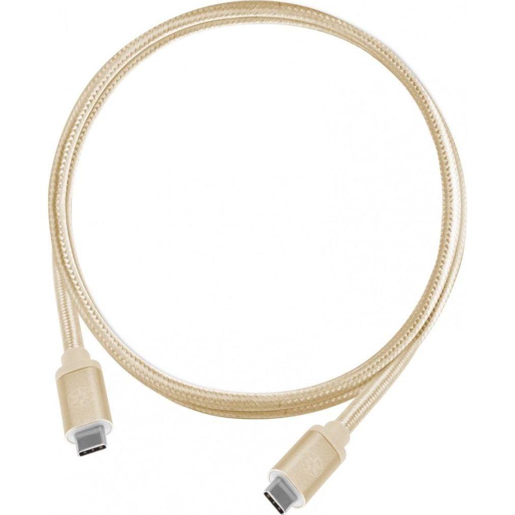 Silverstone Cable USB-C - USB-C 0.5 m Gold (52039) (0.50 m, USB 3.1), USB Kabel