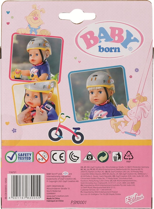 Actual product image Zapf Creation Baby born bicycle helmet