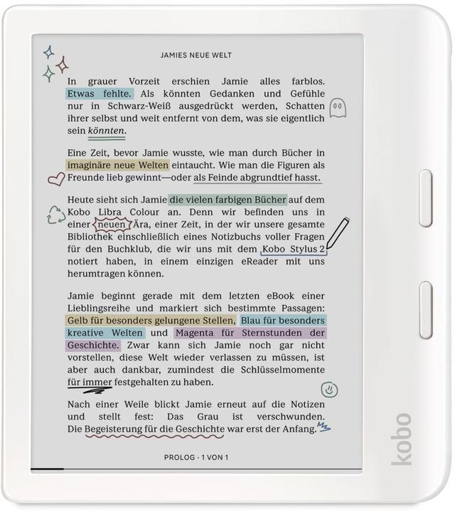 Kobo Libra Colour (7", 32 GB, White)