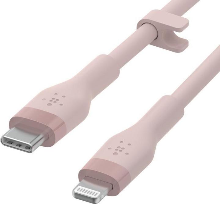 Actual product image Belkin USB-C USB Cable - Lightning 2m Pink (CAA009BT2MPK) (2 m)