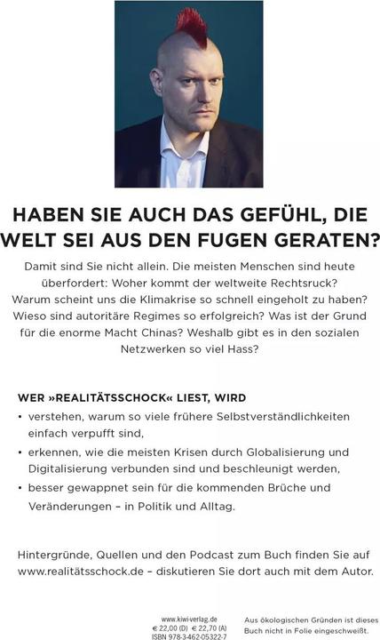 Actual product image Realitätsschock (German, Sasha Lobo, 2019)