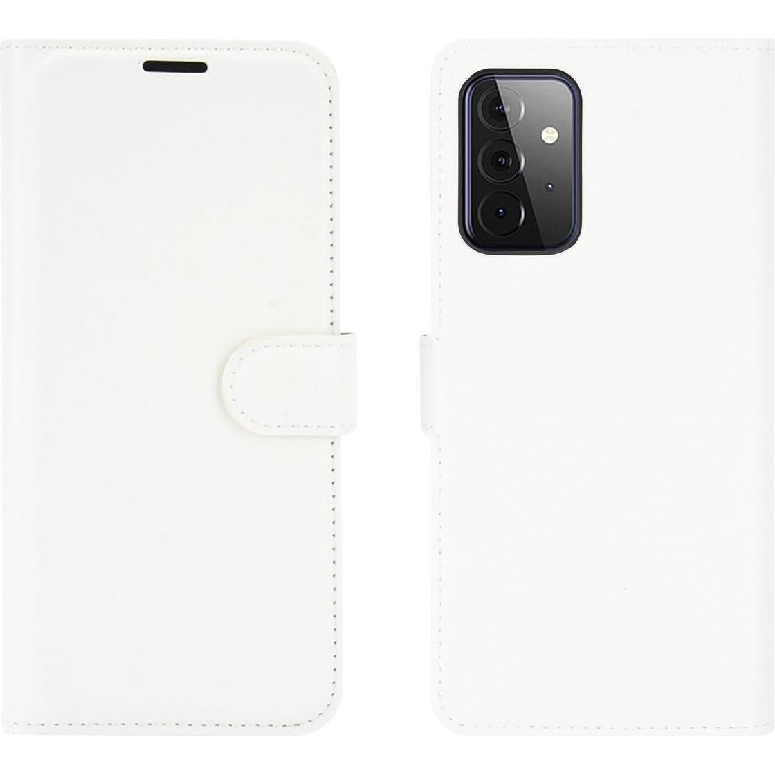König Design Hülle Handy Schutz für Samsung Galaxy A72 5G Case Cover Tasche Etui Bumper Weiss (Samsung Galaxy A72 5G), S...