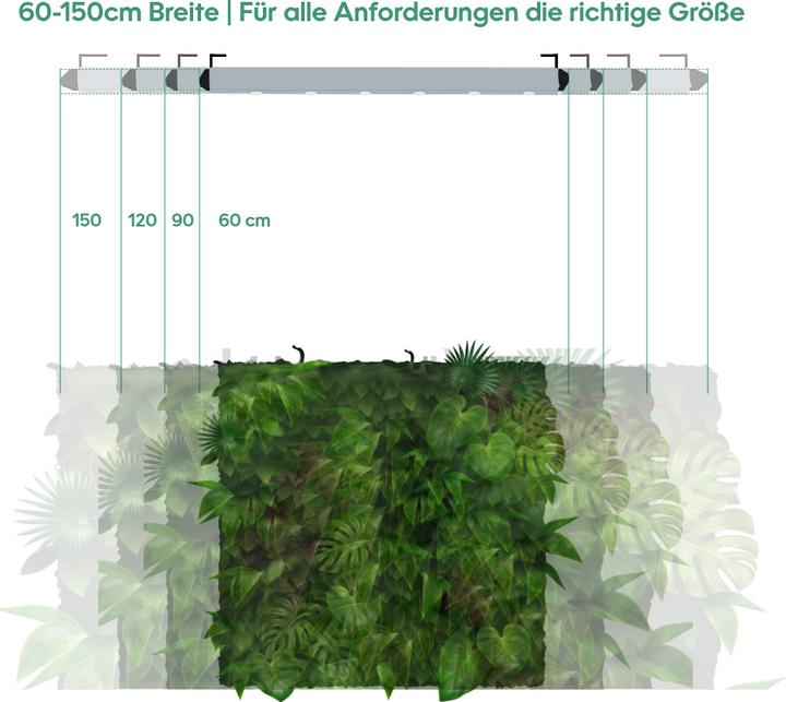 Actual product image Parus by Venso Wall Spot 60cm, beam angle 60 °, LED growth lamp, growth light for indoor plants and (LED, 245 V)