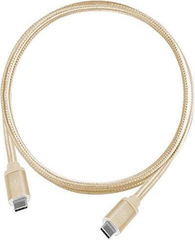 Silverstone USB USB-C Cable - USB-C 1 m Gold (SST-CPU06G-1000) (1 m, USB 3.1)