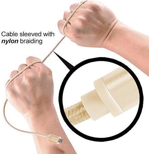 Actual product image Silverstone USB USB-C Cable - USB-C 1 m Gold (SST-CPU06G-1000) (1 m, USB 3.1)